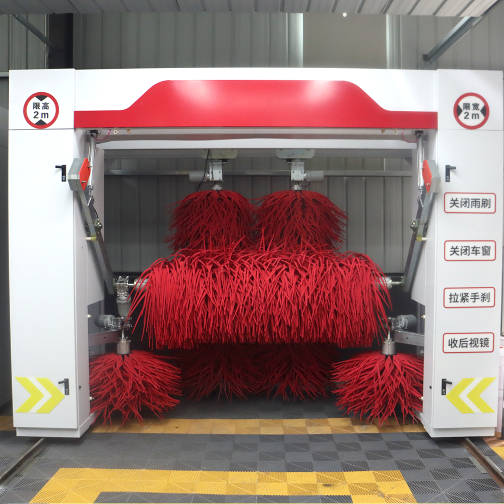 Automatic 5 Brushes Car Washing Machine (Red)