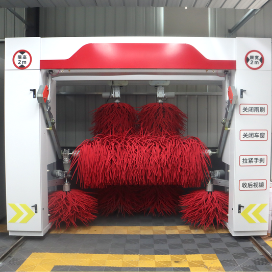 Automatic 5 Brushes Car Washing Machine (Red)