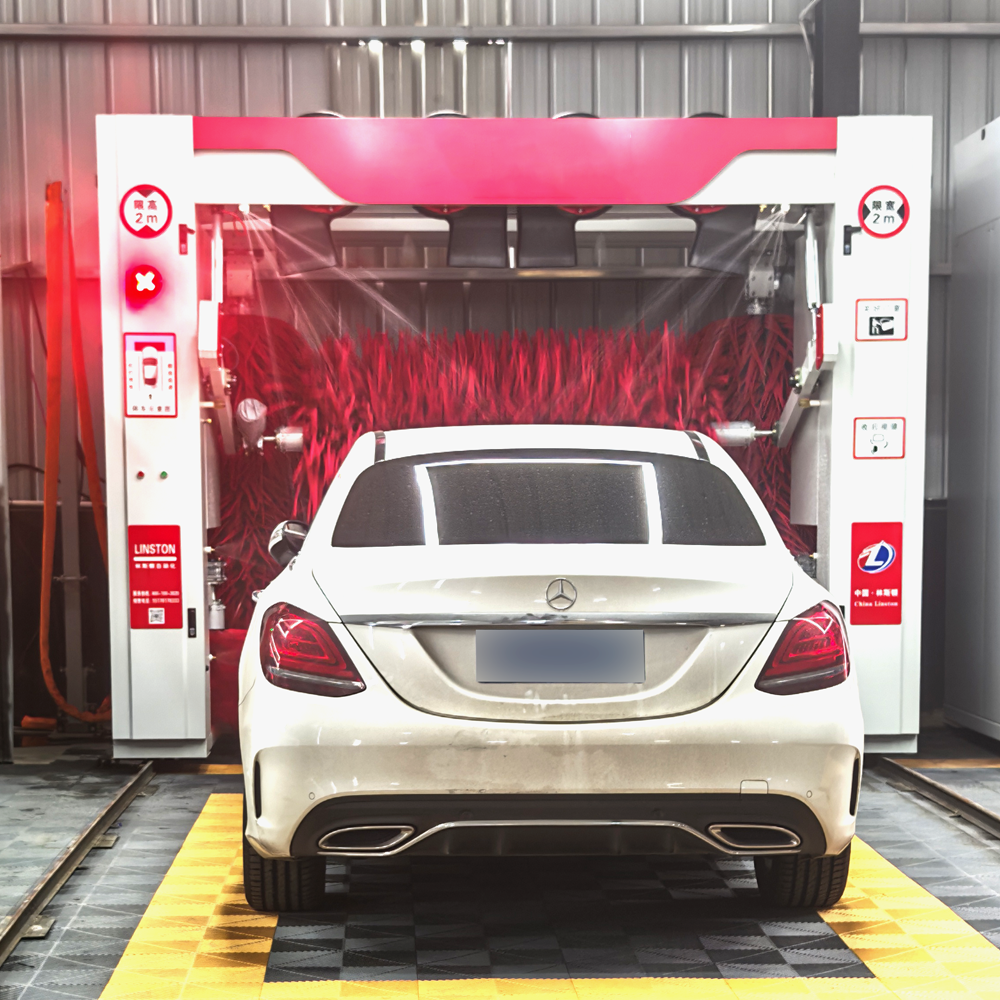 Automatic 5 Brushes Car Washing Machine (Red)
