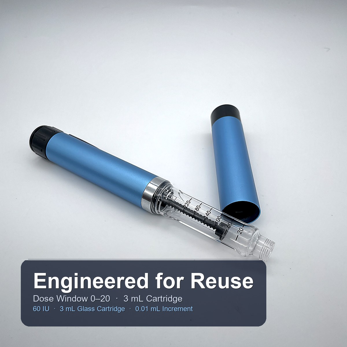 CS-RM3060 Reusable Metal Pen Injector 60IU | zzlonsen